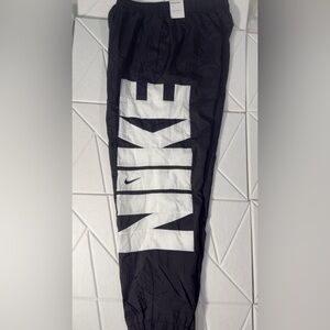 Nike Men’s Woven Graphic Track Pants - Black/White - Size XL